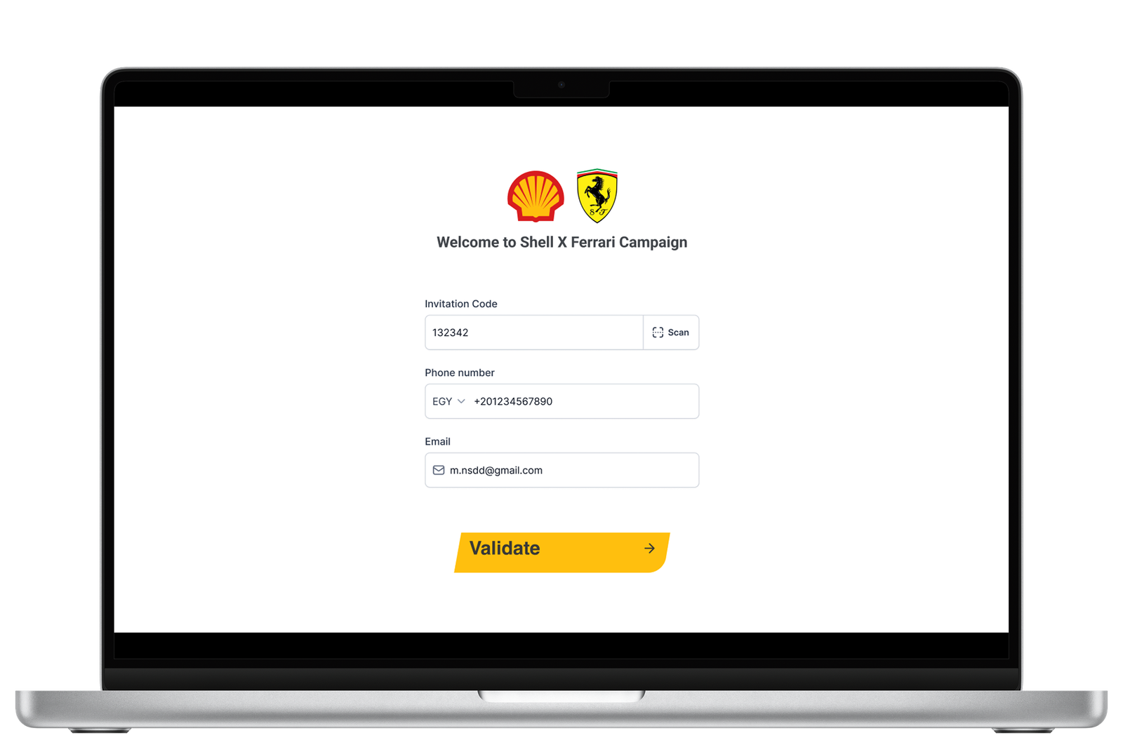 Shell x Ferrari - Campaign Website